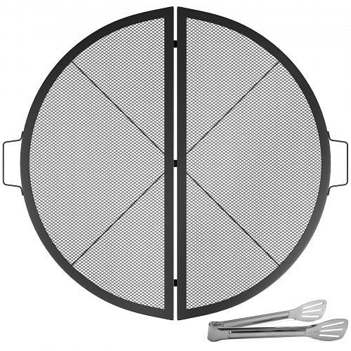 VEVOR Round Cooking Grate Fire Pit Grill Grate with X Marks & Wire Foldable Ø36", YXWZLPYCHSJ367C1XV0