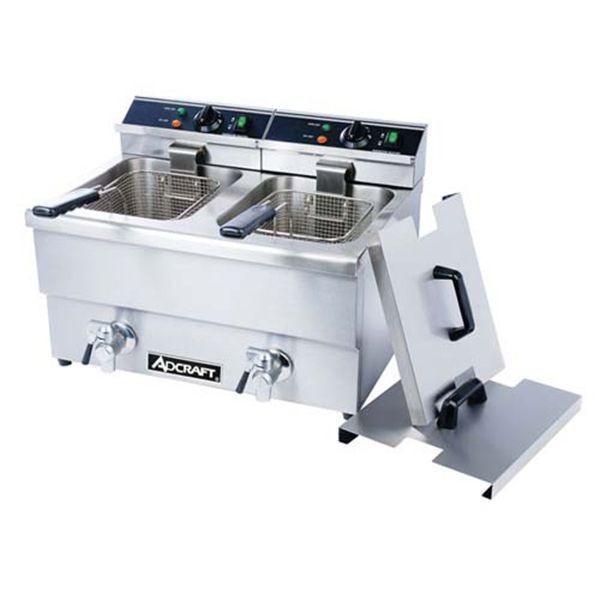 Adcraft Double Tank Fryer with faucet - 208V 6L, DF-12L/2