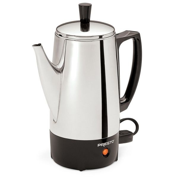 Presto 6-Cup Stainless Steel Coffee Maker, 02822