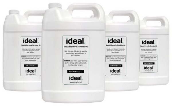 ideal Special High-Cling Lubricating Oil for Shredders, 4 Bottles, 1 Gallon Each, Non-Toxic, Non-Detergent, Extend Life of Your Shredder, IDEACCED21/GH