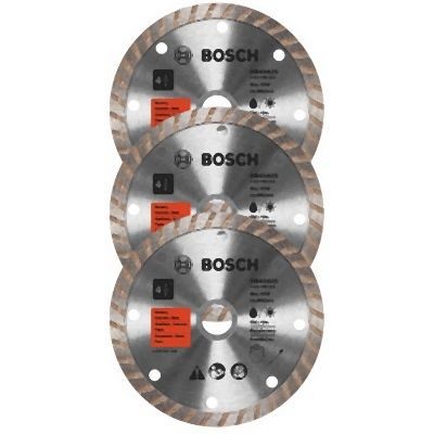 Bosch Standard Turbo Rim Diamond Blades, Pack of 3, 2610043975