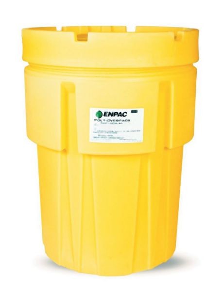 ENPAC 65 Gallon Poly-Overpack Salvage Drum, Yellow, 1065-YE