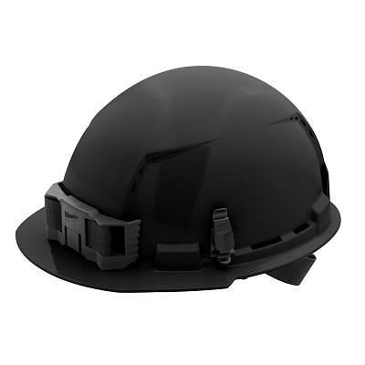 Milwaukee Black Front Brim Vented Hard Hat with 4Pt Ratcheting Suspension - Type 1, Class C, 48-73-1210