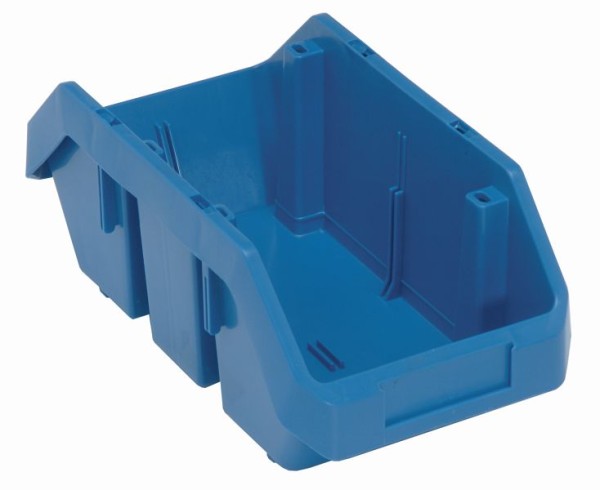 Quantum Storage Systems QuickPick Bin, 12-1/2"W x 6-5/8"D x 5"H, allows double sided access to stored items, heavy-duty polypropylene, blue, QP1265BL