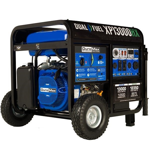 DuroMax 13,000 Watt Dual Fuel Portable HX Generator with CO Alert, XP13000HX