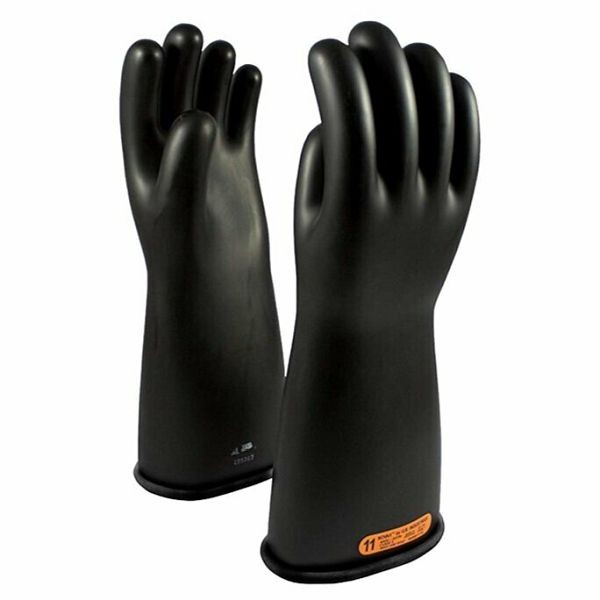 OEL CLASS 4 (36000 Volts) Rubber Gloves, Length: 18", Sizes: 8, Color: Black, IRG418B8