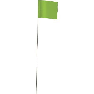 Milwaukee 2.5" x 3.5" Green Stake Flags, 78-008