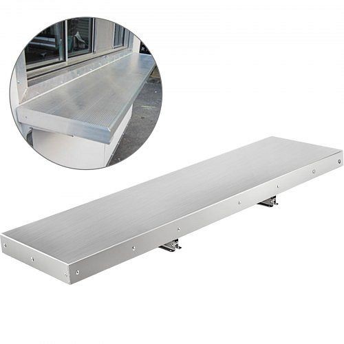VEVOR 4 Foot Shelf for Concession Window Tabletop Foldable Food Truck Accessories, TJCCCKJ48X12YC001V0