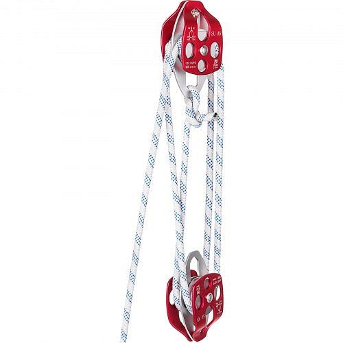 VEVOR Twin Sheave Block And Tackle 6600lbs Pulley 200ft, 7/16inch Double Braid Rope, SHLSJTZ11MM61MJLSV0