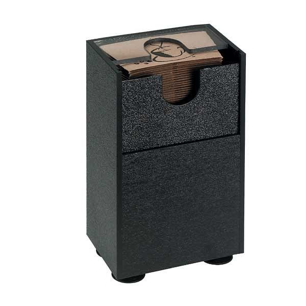 Dispense Rite Countertop spring-loaded coffee sleeve dispenser - Black Polystyrene, SLV-10BT