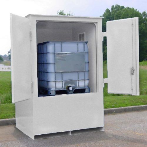 ENPAC Steel IBC Tote Hazmat Storage Locker, White, 9569-WH