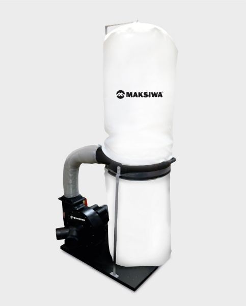 MAKSIWA dust collector 2HP - 2 entries - 1 phase, air suction capacity: 1,790 ft C³/min, CP/2.C Black