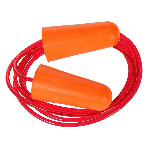 Portwest Corded PU Foam Ear Plugs, Quantity: 200 Pieces, Orange, EP08ORR