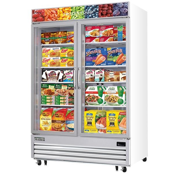Everest Refrigeration 2 Glass Door Freezer, 48 cu ft, EMGF48