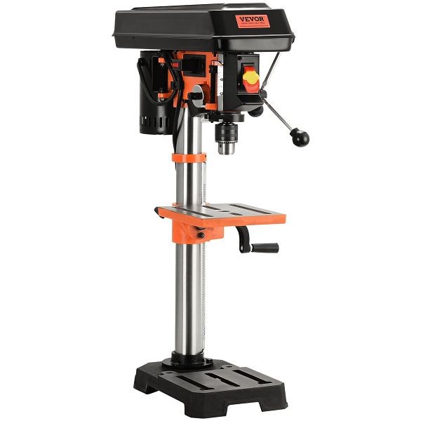 VEVOR 10" 5-Speed Benchtop Drill Press Cast Iron Drill Press 3.2A 610-2800RPM, TSZCD32A510HKFMUCV1