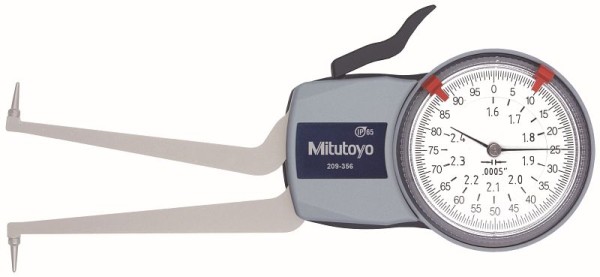 Mitutoyo Dial Caliper Gage, Dial caliper gage, internal measurement1.6-2.4", 209-356