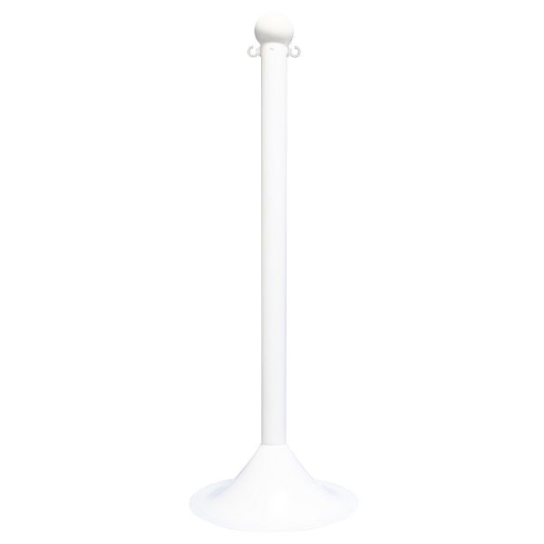 Mr. Chain Stanchion, White, 41-Inch Height, 2-Inch Diameter Pole, Quantity of pieces: 2, 91501-2