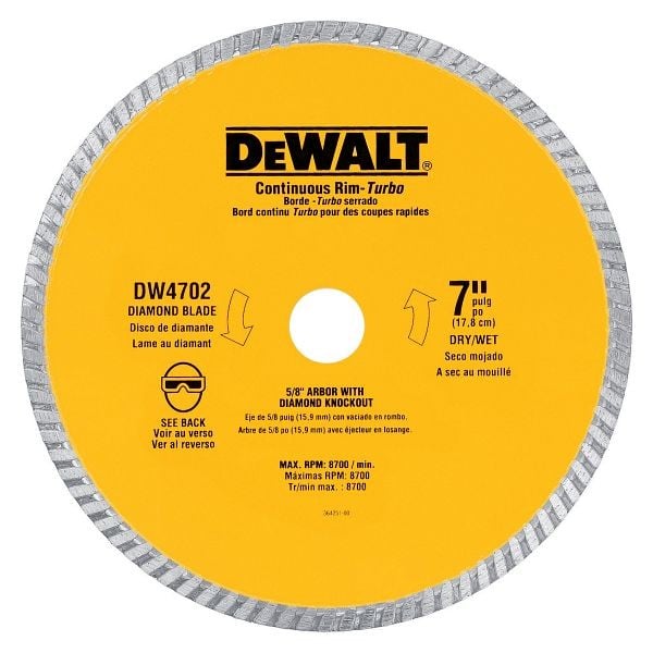 DeWalt 7" Industrial Dry Diamond Blade, DW4702