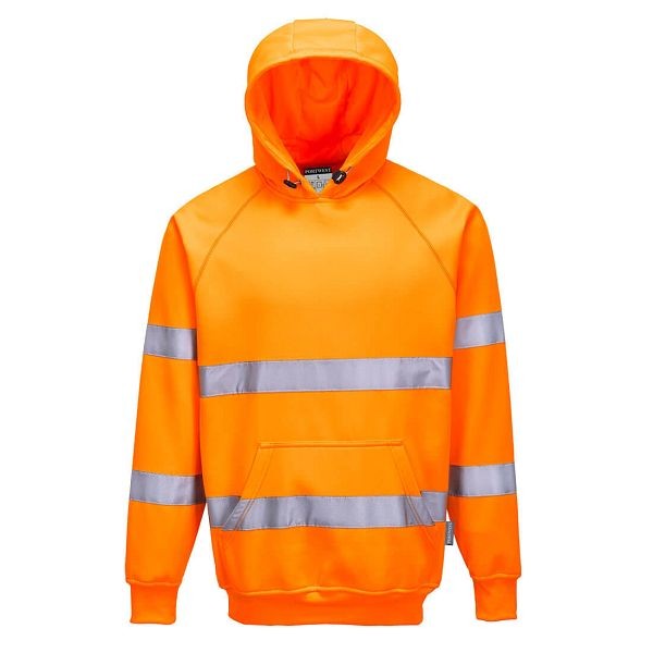 Portwest Hi-Vis Hooded Sweatshirt, Orange, 4XL, B304ORR4XL