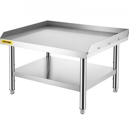 VEVOR Stainless Steel Restaurant Equipment Stand 36X30" Grill Table with Undershelf, SBSKTBD3630INCEJ7V0