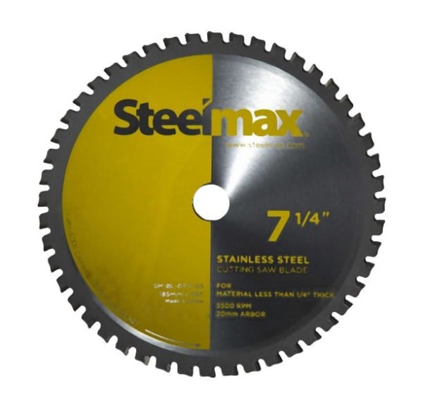 Steelmax 7.25" Tungsten Carbide Tipped Metal Cutting Saw Blade for Stainless Steel, SM-BL-07-5-SS