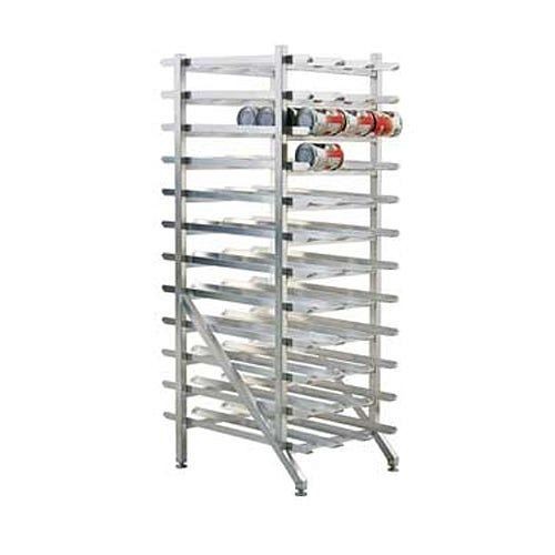 New Age Industrial Can Storage Rack, Stationary Design With Adjustable Feet, Sloped Glides, 25x35x73", 1254