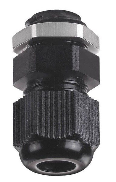 Werma Cable gland M12x1.5 with nut, Black, 960.630.04