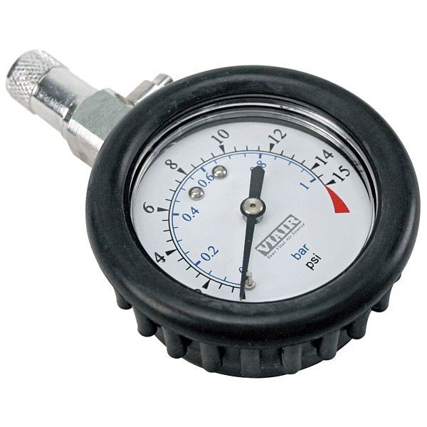 VIAIR 2.0" Tire Gauge with Boot (0 to 15 PSI), 90058