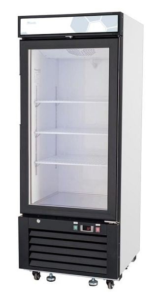 Migali 10 Cubic Feet Glass Door Merchandiser Refrigerator, 24.25"x24"x60.25" (WxDxH), All natural, R290, C-10RM-HC