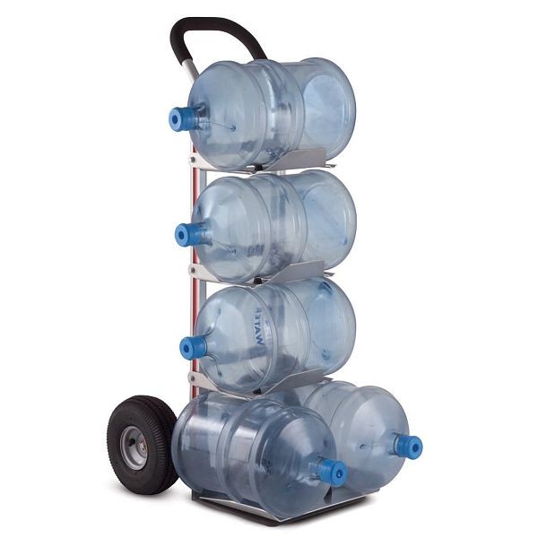 Magliner Aluminum 5-Bottle Water Hand Truck with Loop Handle and 4-Ply Pneumatic Wheels, HBK128HM4