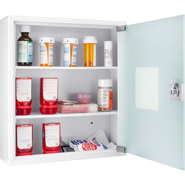 Barska Standard Medical Cabinet with Frosted Glass Front for Privacy, CB12822