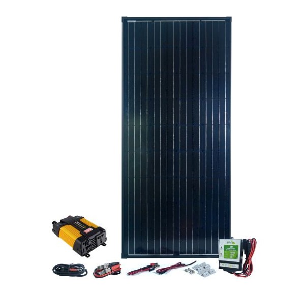 Nature Power 180 Watt Complete Solar Panel Kit (includes 300 Watt Inverter & 12 Amp Charge Controller), 50183
