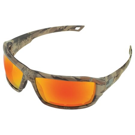 ERB Safety Live Free Safety Glasses, Camo Frame And Sharpshooter Lens, 12 Pieces, 18049