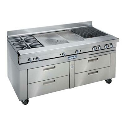 Imperial Sizzle 'N Chill System, 72", (4) drawers, (8) pan, remote refrigeration, IHR-XX-RM-72
