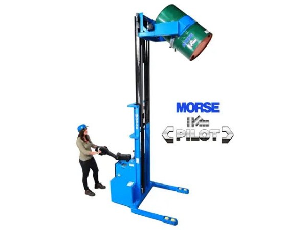 MORSE Power-Propelled Drum Mover / Pourer, Dispense Drum Up to 10.5 Feet High, Capacity 1500 Lbs., 900