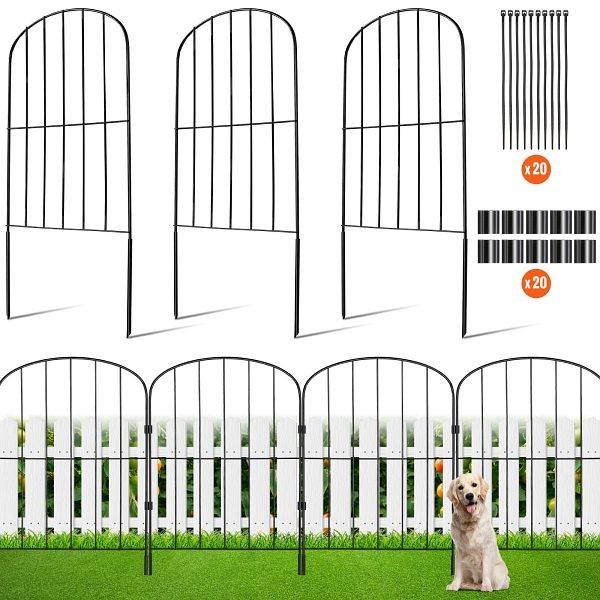 VEVOR Garden Fence, No Dig Fence 24in (H) x11ft (L) Animal Barrier Fence, JSWL2413INCHO06VPV0