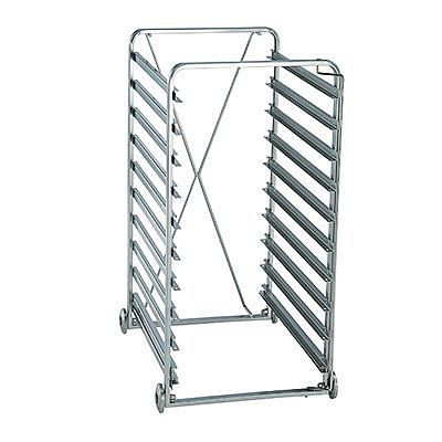 Electrolux Professional Reinforced tray rack with wheels, lowest support dedicated to a grease collection tray for 101 oven pitch: 2 1/2", 922694