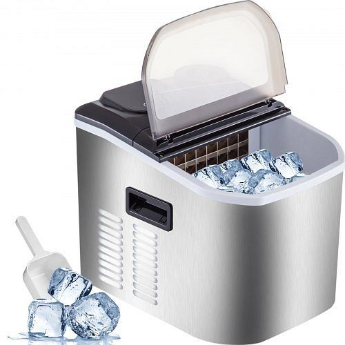 VEVOR 40ibs/18kg Countertop Ice Maker Portable Clear Ice Cubes Kitchen Generation, ZBJ-18KG-24HTMFK1V1