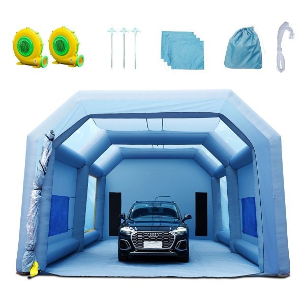 VEVOR Inflatable Paint Booth, 33x20x13ft Inflatable Spray Booth, CQSPQFLSS3320LZI3V1