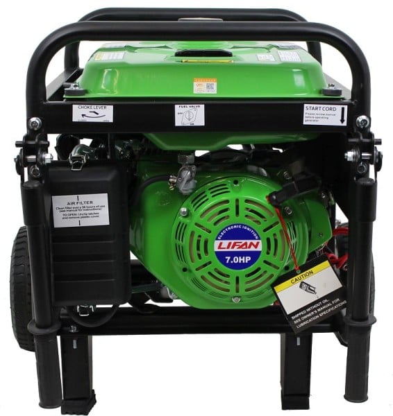 Lifan Power 4000 W ES Generator - 7 MHP with Recoil/Electric Start wheels, ES4100E