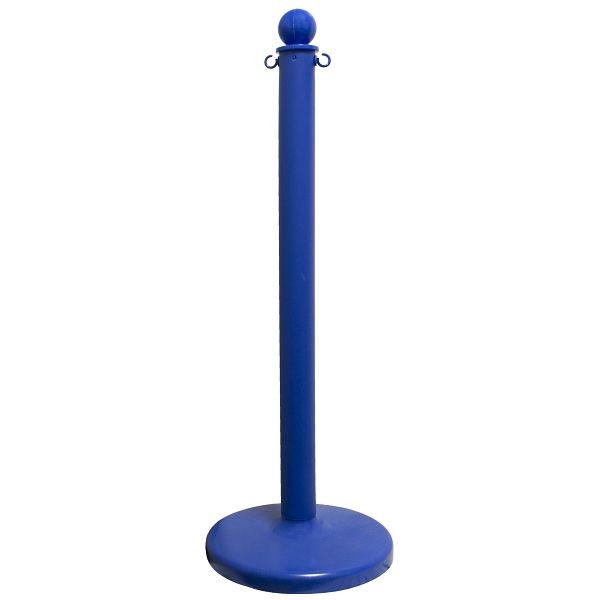Mr. Chain Stanchion, Blue, 40-Inch Height, 2.5-Inch Diameter Pole, Quantity of pieces: 2, 96406-2