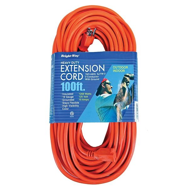 Jones Stephens 14/3 100 ft. Orange Extension Cord, E25042