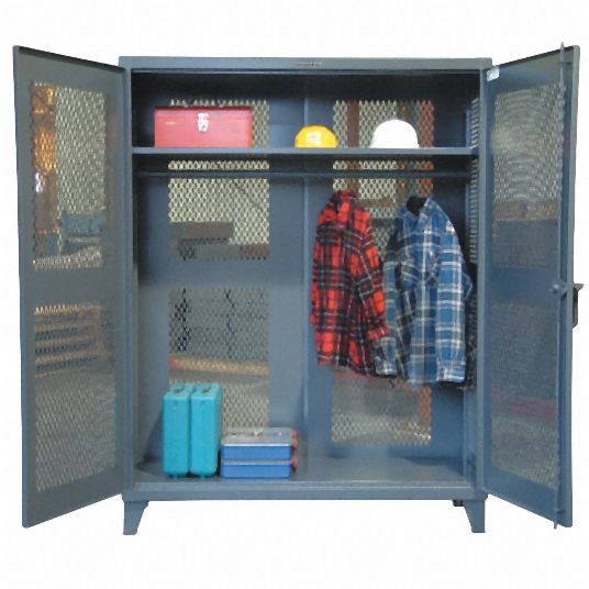 Strong Hold Heavy Duty Storage Cabinet, Dark Gray, 78 in H X 48 in W X 24 in D, Assembled, 1 Cabinet Shelves, 46-VBS-241WR