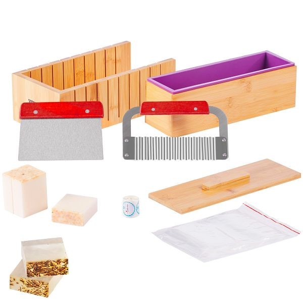 VEVOR Soap Making Kit, Bamboo Cutting Box and Inner Box with Silicone Mold, FZQDSQGMJQGD1UP7YV0