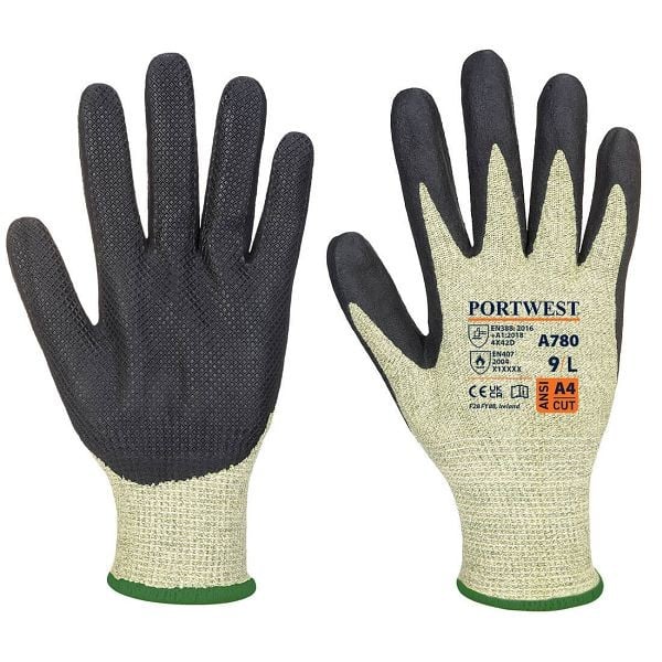 Portwest Arc Grip Glove, Green/Black, L, A780E8RL