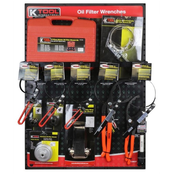 K Tool International Oil Filter Wrench Display, KTI0837
