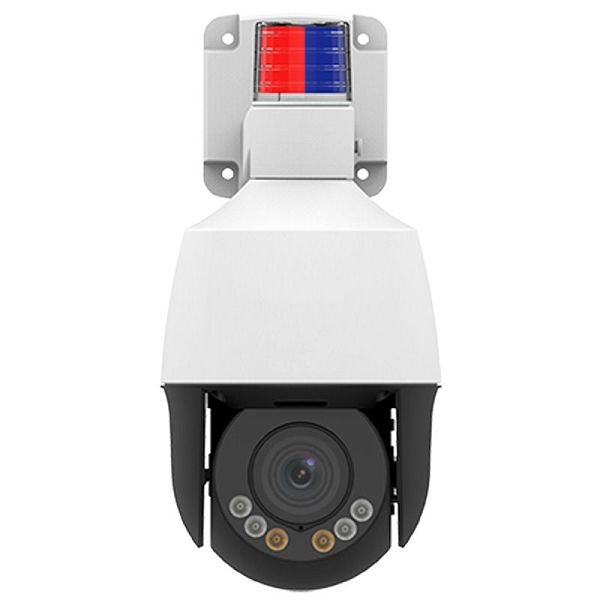 Supercircuits 5 Megapixel White Light LED Starlight 4x Zoom IP Mini-PTZ Varifocal Dome Camera with Night Vision, Speaker and Alarm Light, HNC45-LUZAIS-0