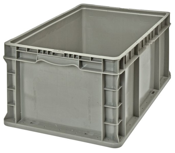 Quantum Storage Systems Stacker Straight Wall Container, 24"L x 15"W x 9-1/2"H, up to 175 lbs. stack capacity, gray, RSO2415-9