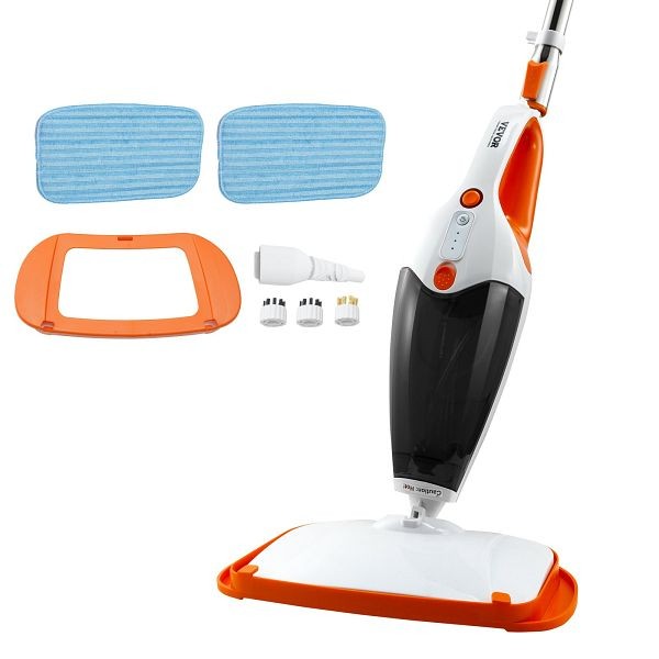 VEVOR Steam Mop, 5-in-1 Hard Wood Floor Cleaner with 4 Replaceable Brush Heads, for Various Hard Floors, KCXSXZQ145232YB52V1