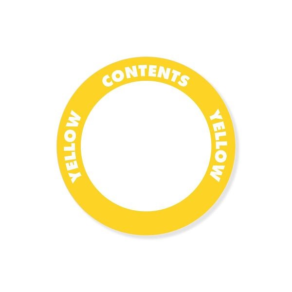 OilSafeSystem Paper Circular Label, 2", Yellow, 280509